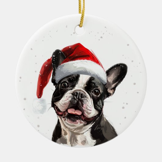 Décoration En Céramique French Bulldog Dog Christmas Personalized (Devant)