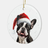 Décoration En Céramique French Bulldog Dog Christmas Personalized (Gauche)
