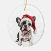 Décoration En Céramique French Bulldog Puppy Dog Christmas Personalized (Gauche)