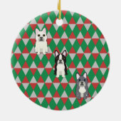 Décoration En Céramique Frenchies Holiday Diamonds (Dos)