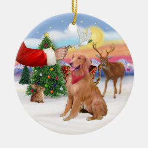 Décoration En Céramique Friandise pour un Golden Retriever