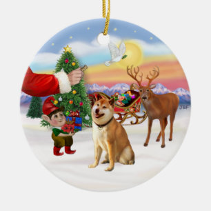 Décoration En Céramique Friandise pour un Shiba Inu