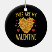 Décoration En Céramique Frites Sont Mon Valentin (Dos)