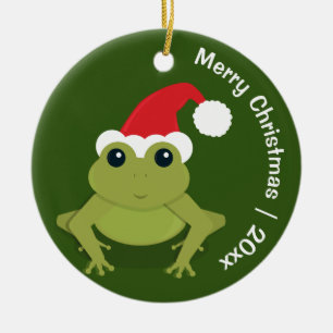 Décoration En Céramique Frog Père Noël Joyeux Noël