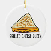 Décoration En Céramique Fromage Grillé Queen Funny Fromage Grillé (Dos)