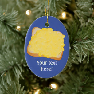 Décoration En Céramique Fromage grillé sur toast, vos propres mots
