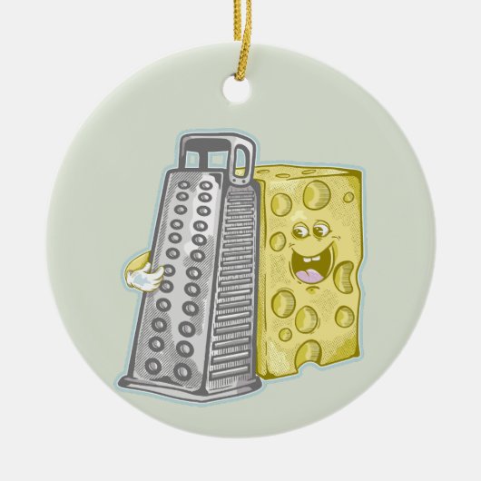Décoration En Céramique Fromage râpé avec raidiste (Devant)