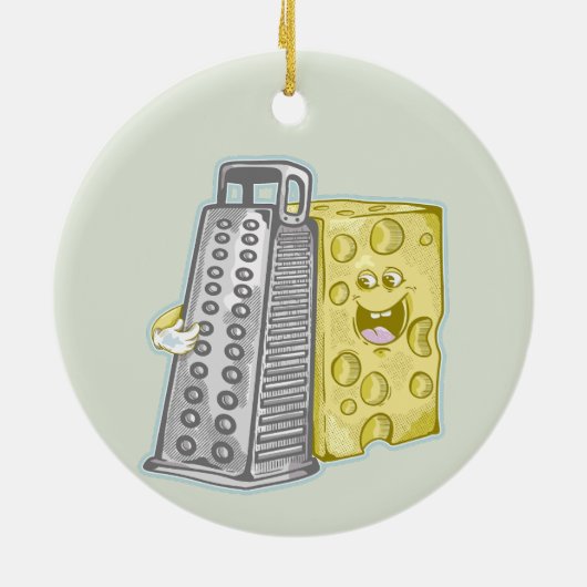 Décoration En Céramique Fromage râpé avec raidiste (Dos)