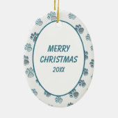 Décoration En Céramique Frontière écossaise des Empreintes de pattes de Te (Dos)