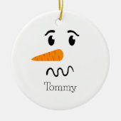 Décoration En Céramique Frosty, le Snowman, face confuse (Devant)