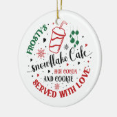 Décoration En Céramique Frosty's Snowflake Cafe Hot Cocoa and Co (Gauche)