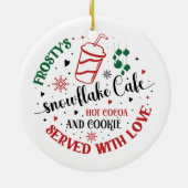 Décoration En Céramique Frosty's Snowflake Cafe Hot Cocoa and Co (Dos)