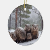 Décoration En Céramique Frozen Burrow : famille australienne Wombat (Gauche)