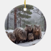 Décoration En Céramique Frozen Burrow : famille australienne Wombat (Dos)