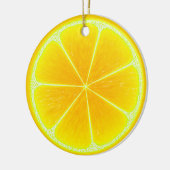 Décoration En Céramique Fruit Citrus jaune citron tranche (Gauche)