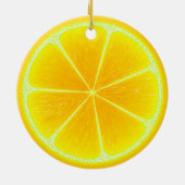 Décoration En Céramique Fruit Citrus jaune citron tranche (Dos)