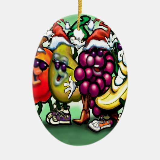 Décoration En Céramique Fruit Noël (Devant)