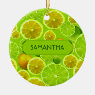 Décoration En Céramique Fruits d'agrumes, citron et chaux Motif - Personna