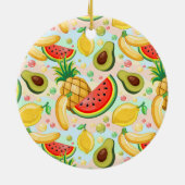 Décoration En Céramique Fruits d'été frais Motif (Dos)