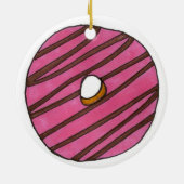Décoration En Céramique Fruits Vanille de fraise Zebra Stripe Doughnut (Dos)