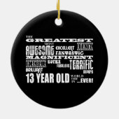 Décoration En Céramique Fun 13e anniversaire fête Plus grand treize ans (Dos)