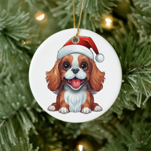 Décoration En Céramique Fun Cavalier King Charles Spaniel Noël (Arbre)
