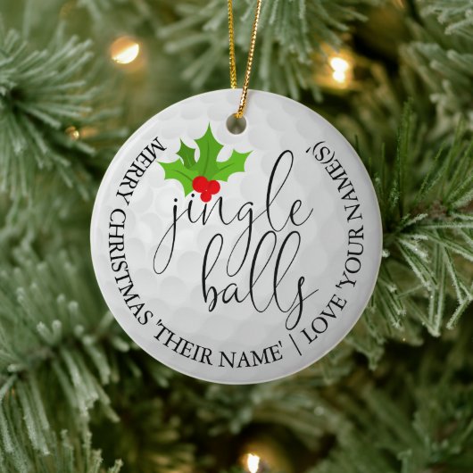 Décoration En Céramique Fun Golfer Christmas Golf Cadeau Jingle Balls (Arbre)