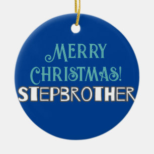 Décoration En Céramique Fun Typographie moderne Joyeux Noël Stepbrother