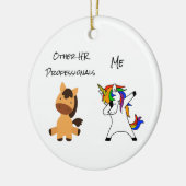 Décoration En Céramique Fun Unicorn HR Human Resources Professional (Gauche)