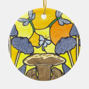 Décoration En Céramique Fungi Art Nouveau