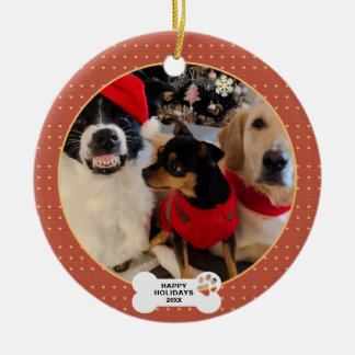 Décoration En Céramique Funky Christmas Custom Photo pour animal de compag
