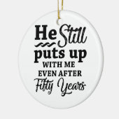 Décoration En Céramique Funny 50e anniversaire de Mariage (Gauche)