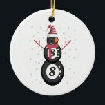 Décoration En Céramique Funny 8 Ball Pool Snowman Christmas New Year Gift<br><div class="desc">christmas, santa, winter, funny, claus, ballpool, gift, sport, family, player</div>
