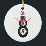 Décoration En Céramique Funny 8 Ball Pool Snowman Christmas New Year Gift<br><div class="desc">christmas, santa, winter, funny, claus, ballpool, gift, sport, family, player</div>