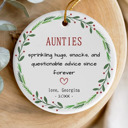 Décoration En Céramique Funny auntie quote personalized keepsake