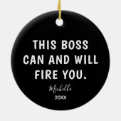 Décoration En Céramique Funny Boss Personnalisé Année Noël (Dos)