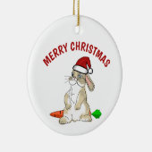 Décoration En Céramique Funny Bunny Joyeux Noël (Droite)