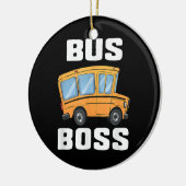 Décoration En Céramique Funny Bus Boss School Bus Driver (Gauche)
