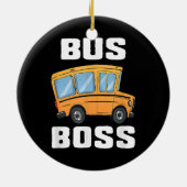 Décoration En Céramique Funny Bus Boss School Bus Driver (Dos)