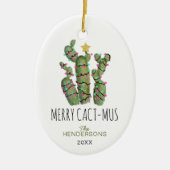 Décoration En Céramique Funny Cactus Noël (Devant)