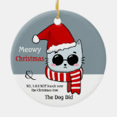 Décoration En Céramique Funny Cat Meowy Noël (Dos)