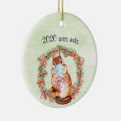 Décoration En Céramique Funny Covid Chipmunk 2020 Était noix (Droite)