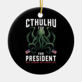 Décoration En Céramique Funny Elections 2024 Cthulhu pour le président (Devant)