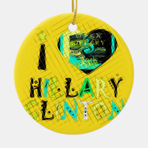 Décoration En Céramique Funny Golden lovey Extraordinaire Hope Hillary pou