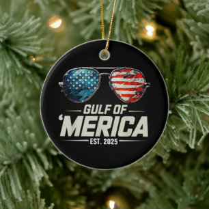 Décoration En Céramique Funny Gulf Of USA America 2025 Lunettes de soleil