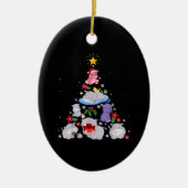 Décoration En Céramique Funny Hippo Christmas Tree | Xmas Hippopotamus (Devant)