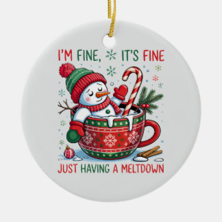 Décoration En Céramique “Funny Holiday – Snowman Meltdown 