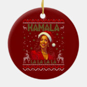Décoration En Céramique Funny Kamala Harris Santa Hat 2024 Noël (Dos)