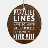 Décoration En Céramique Funny Math Humour Top Parallel Lines Joke Math (Gauche)