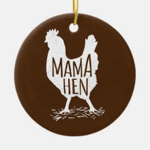 Décoration En Céramique Funny Mother's Day Mama Hen Poison Maman Farm